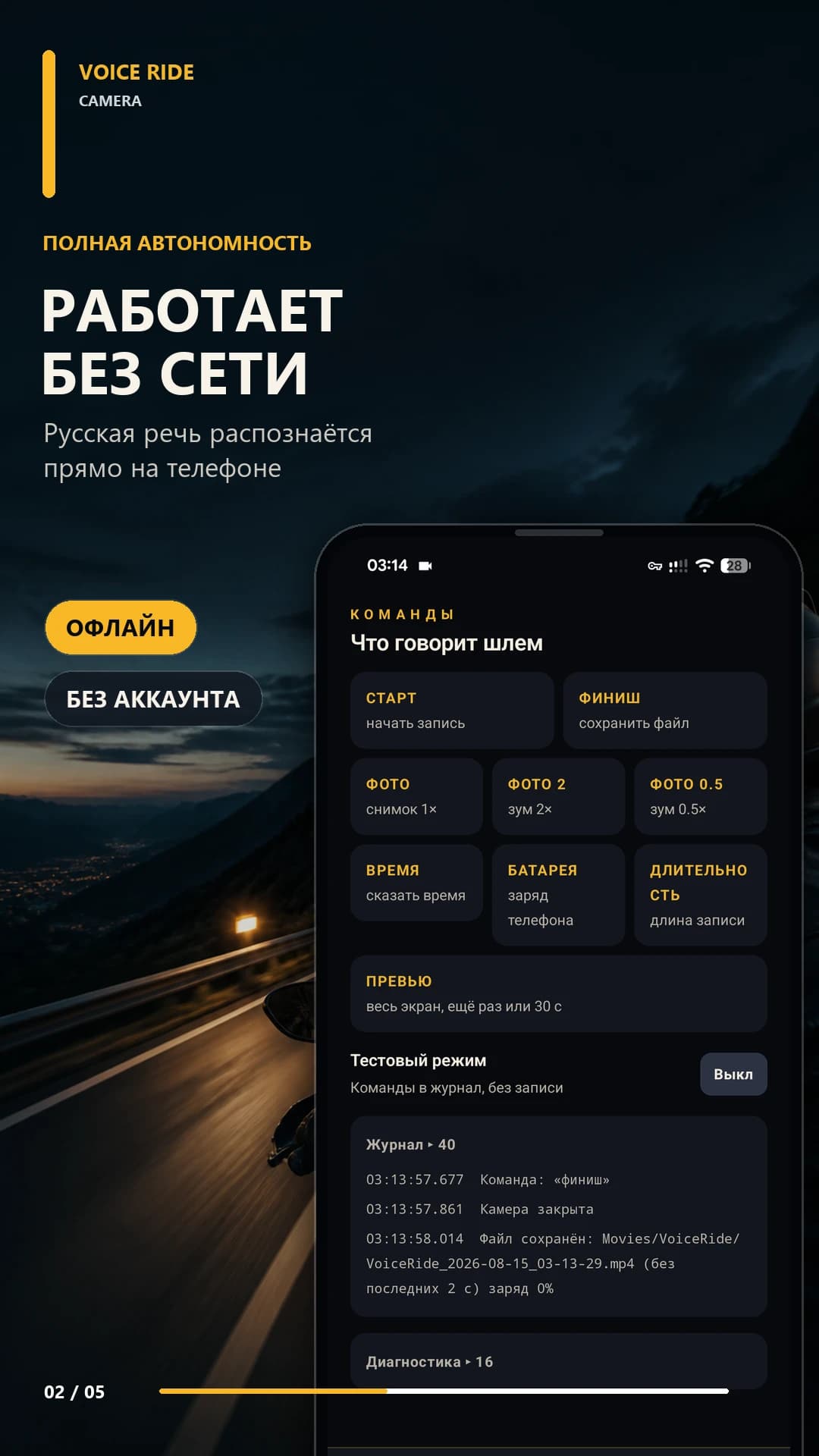 Голосовое управление камерой